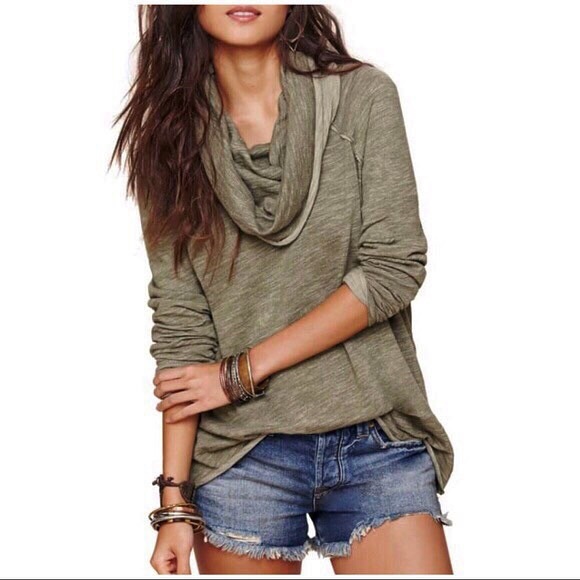 Free People Tops - Free People Beach | Cocoon Cowl Neck Top